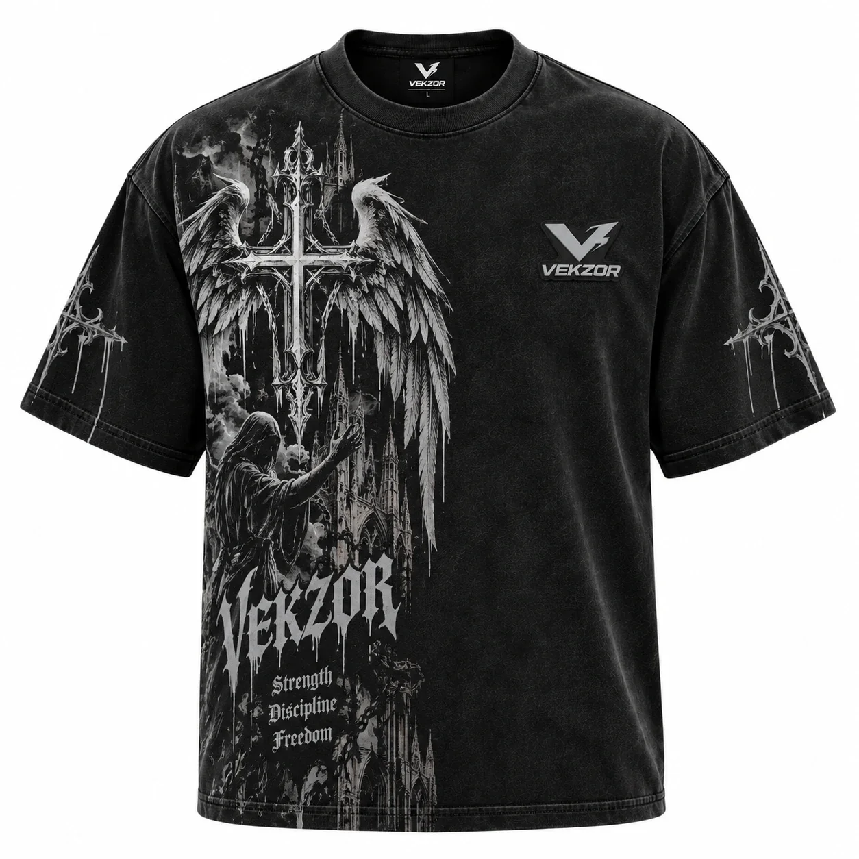 Front product view of VEKZOR Gothic Typography
