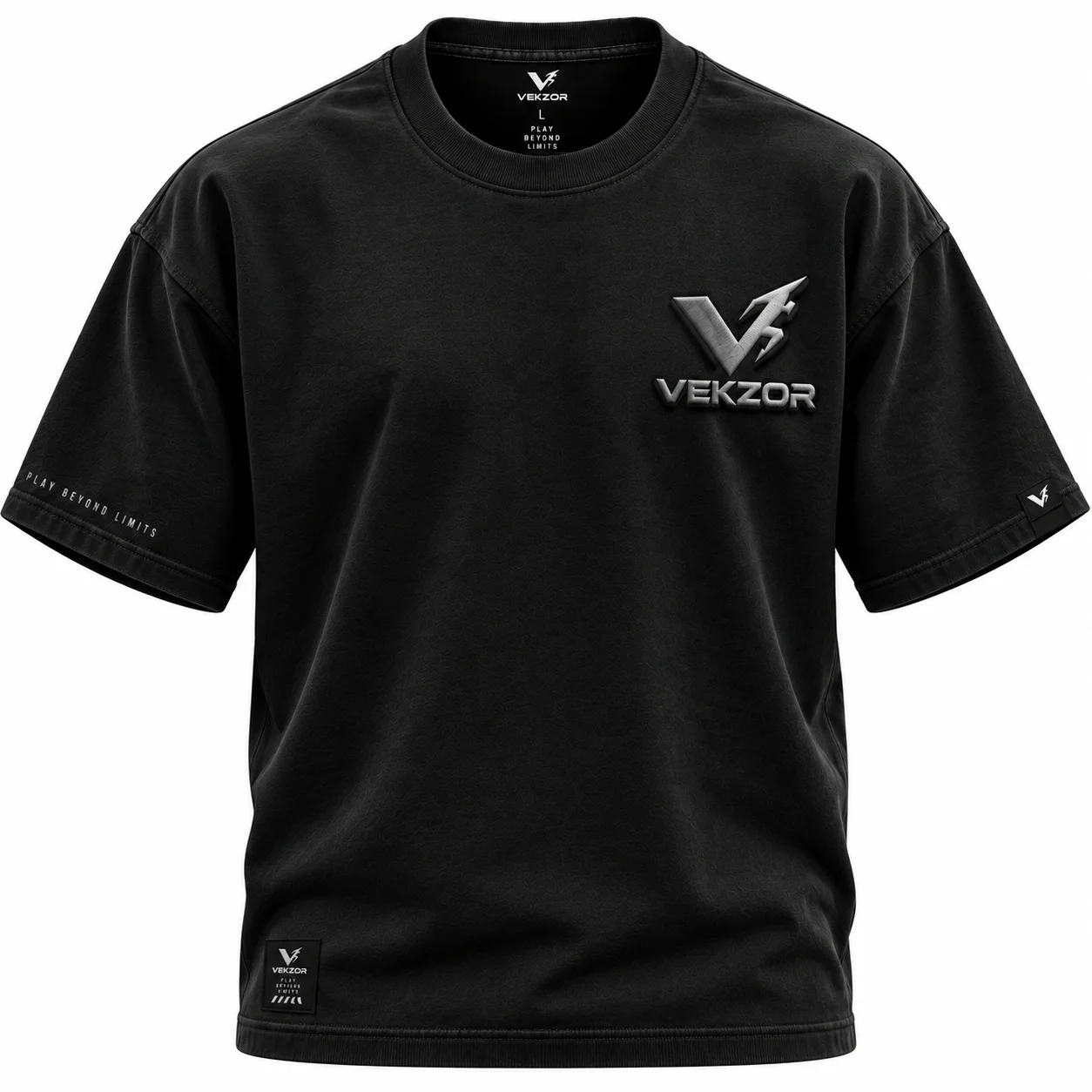 VEKZOR Ironline Cricket Whites Set - Front Center View with performance cut and chest crest